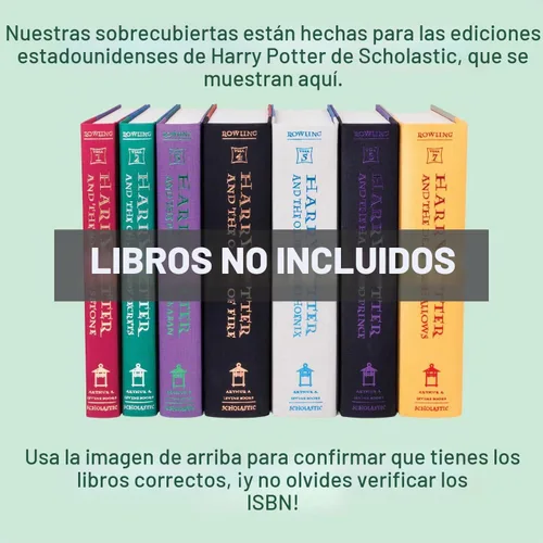 Vista 2 de Juniper Books House Mashup - Solo fundas para libros, compatibles con la serie Harry Potter de tapa dura, libros no incluidos