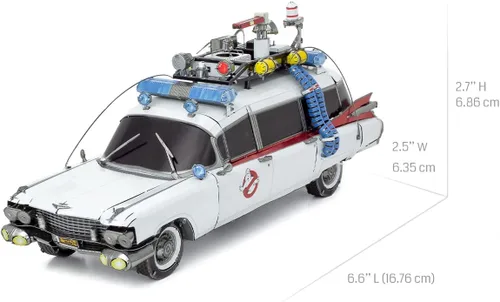 Vista 3 de Metal Earth Fascinations Premium Series Ecto-1 Ghostbusters 3D Kit de modelo de metal