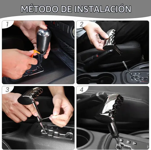 Vista 6 de Pomo de palanca de cambios de metal con mango en T para Jeep Wrangler 2008-2014, Liberty/Durango 2011-2014, Grand Cherokee 2011-2013, Dodge Ram