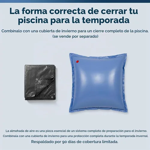 Vista 7 de Blue Wave Almohada de aire de 4 pies x 4 pies para piscina sobre el suelo