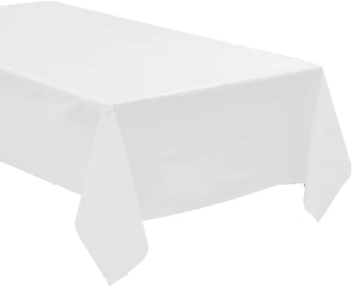Vista 11 de Paquete de 4: manteles desechables de plástico / manteles de mesa, 54 x 108 pulgadas, rectangular, impermeable y desechable, ideal para fiestas