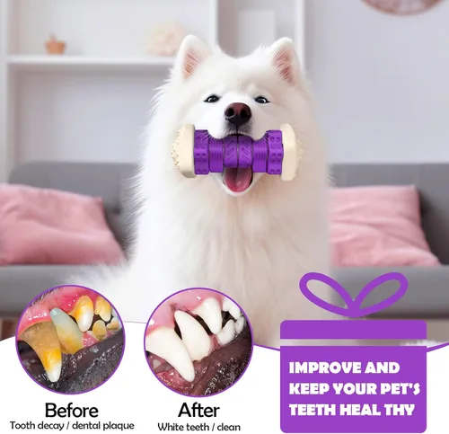 Vista 6 de RUXAN Juguetes masticables para perros, juguetes masticadores para perros, juguetes masticables para perros, juguete interactivo resistente