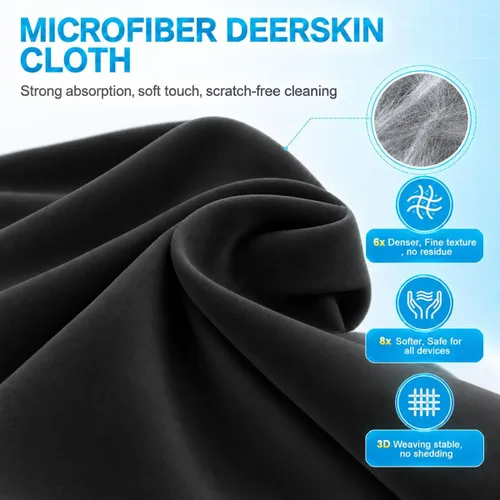 Vista 6 de 2PCS microfibra Liner paño de limpieza de impresión de protección para 13 Negro (paquete de 2)