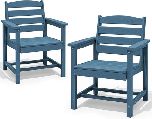 Vista 31 de SERWALL Juego de mesa de comedor de 7 piezas, muebles de comedor de polietileno de alta densidad para exteriores con agujero para paraguas y 6 Negro