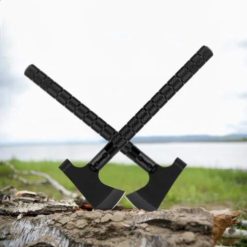 Vista 7 de LIANTRAL - Hacha de camping plegable, hacha de supervivencia táctica para campamento en el exterior