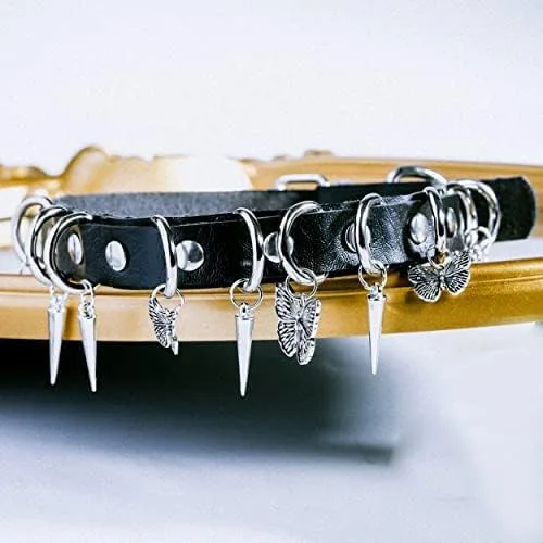 Vista 3 de Gargantilla Punk Gótico PU Cuero Emo Joyería para Mujeres