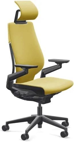 Vista 12 de Steelcase - Silla de escritorio Gesture con reposacabezas, soporte lumbar y estructura negra