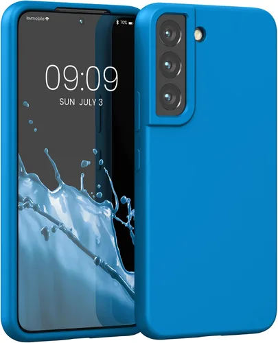 Vista 46 de kwmobile Funda compatible con Samsung Galaxy S9 - Funda de silicona TPU con acabado suave - Blue Reef