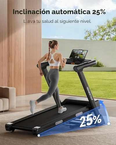 Vista 2 de Cintas de correr para el hogar, caminadora con inclinación automática, cintas de correr plegables para correr y caminar, capacidad de peso de 300