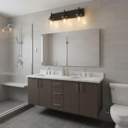 Vista 6 de Lámparas de tocador, lámparas de baño negro mate sobre el espejo, lámpara moderna de apliques de pared con pantalla de vidrio transparente (3 luces)