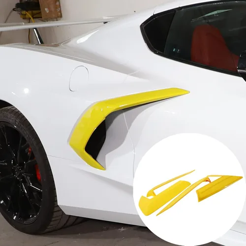 Vista 8 de Sekhyna Marco de ajuste de salida de aire para guardabarros lateral de carrocería de automóvil compatible con Chevrolet Corvette C8 Stingray