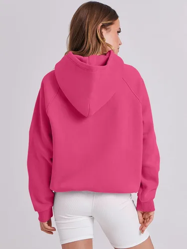 Vista 13 de ANRABESS - Sudaderas con capucha para mujer, sobre talla, de vellón de manga larga, modelo de 2024, para otoño