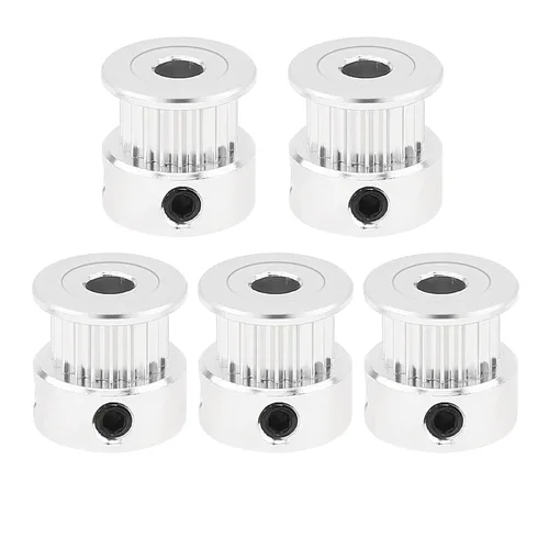 Vista 8 de Paquete de 5 poleas GT2 16 dientes 0.197 in diámetro 16T correa dentada rueda de polea aluminio para impresora 3D