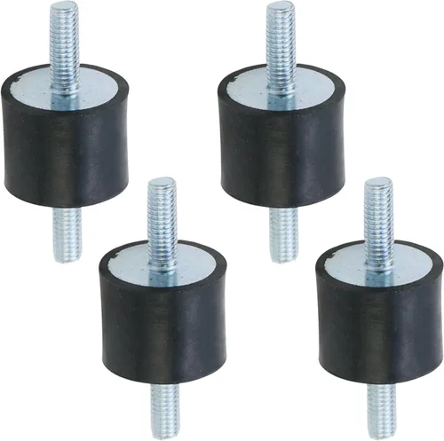 Vista 7 de MY MIRONEY Juego de 4 soportes de goma de 0.591 x 0.591 in Aislador antivibración con pernos M4 x 0.394 in Amortiguador