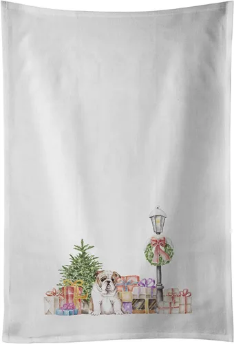 Vista 18 de Caroline's Treasures CK8100WTKT - Juego de 2 toallas de cocina con diseño de bulldog francés con diseño de país de las maravillas navideñas
