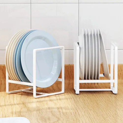 Vista 11 de 2PCS Organizador de Soportes para Platos, Estante de Exhibición y Almacenamiento de Platos de Metal para Secado para Gabinete, Mostrador y Armario