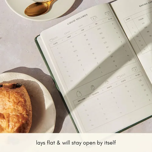 Vista 5 de Kunitsa Co. Cuaderno de Recetas - Regalo de Recuerdo, Libro en Blanco de Recetas de Tapa Dura para Escribir Tus Propias Recetas con Sugerencias
