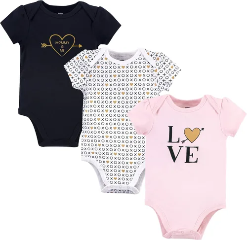 Vista 59 de Hudson Baby baby-girls Cotton Bodysuits 3-pack