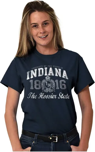Vista 10 de Indiana Midwestern Souvenir Tourist in Crewneck Camisetas Mujer