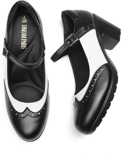 Vista 6 de DREAM PAIRS Zapatos de vestir Oxfords Mary Jane para mujer