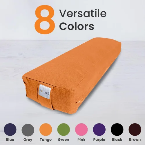 Vista 105 de Sol Living Almohada de yoga rectangular para meditación, accesorios de meditación de algodón, almohada de meditación restaurativa de yoga, almohada