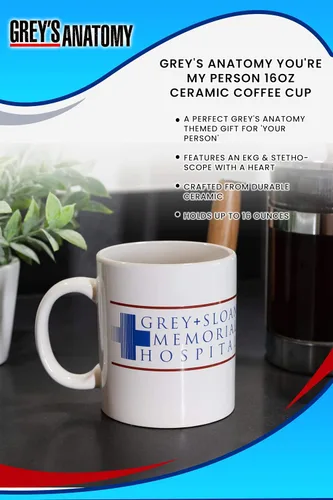 Vista 7 de Surreal Entertainment Greys Anatomy You're My Person Taza de café de cerámica Taza coleccionable de celebración de la amistad Capacidad para 16