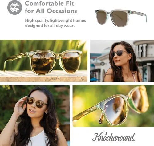Vista 6 de Knockaround Paso Robles Polarized Square Sunglasses for Men & Women - Trendy Sunglasses - UV400 Protection