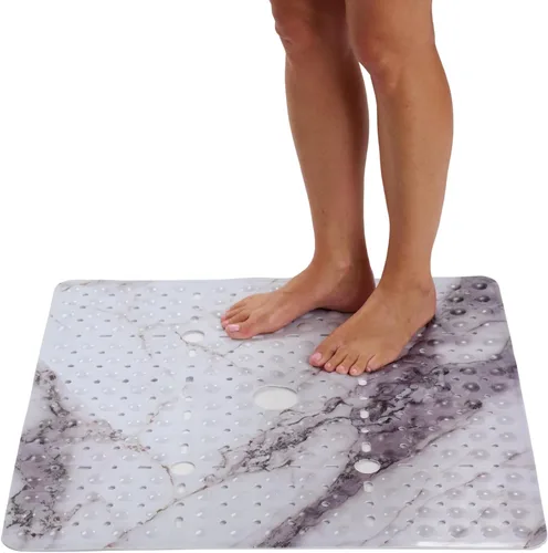 Vista 9 de ENKOSI Alfombrilla grande de 27 x 27 pulgadas cuadrada antideslizante para la ducha Alfombrilla antideslizante para cabina de ducha para personas