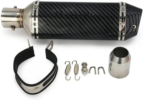 Vista 2 de JFG RACING Silenciador de escape Slip On para motocicleta, moto de cross, moto de tierra, ATV, 1,5-2" universal para moto de calle, moto de pista