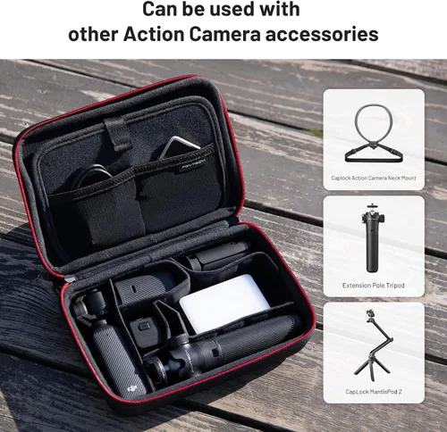 Vista 6 de PGYTECH - Estuche de transporte para cámara, bolsa de almacenamiento, carcasa rígida a prueba de salpicaduras para OSMO Action 6/5 Pro/Pocket