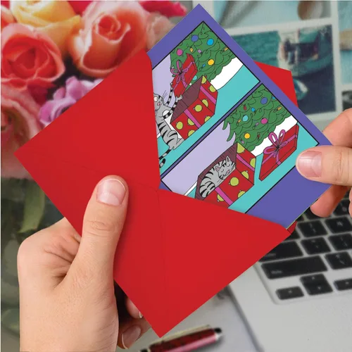 Vista 6 de NobleWorks 36 tarjetas de felicitación navideñas humorísticas en caja con sobres de 5 x 7 pulgadas para hombres y mujeres (1 diseño, 36 cada una)