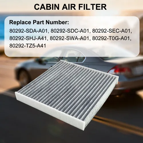 Vista 4 de 17220-RDA-A00 Filtro de aire de motor y 80292-SDA-A01 Juego de filtros de aire de cabina para Honda Accord V6 3.0L 2003-2007, Acura TL 2004-2006