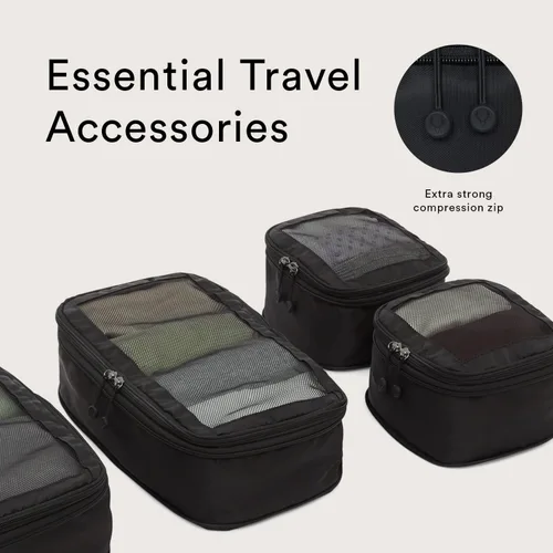 Vista 3 de Chelsea Juego de 4 cubos de equipaje para maleta Juego de bolsas organizadoras de maleta Accesorios de viaje para organizar ropa o zapatos