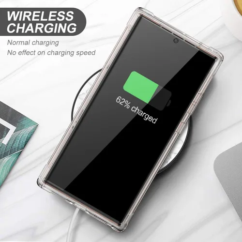 Vista 6 de SURITCH Funda transparente para Samsung Galaxy Note 20 Ultra (solamente) de 6.9 pulgadas, [protector de pantalla integrado], protección de cuerpo