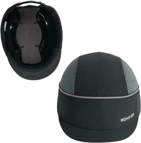 Vista 11 de MOHEEN Gorra de seguridad estilo gorra de béisbol con rayas reflectantes, ligera y transpirable, gorra de protección para la cabeza 01# negro