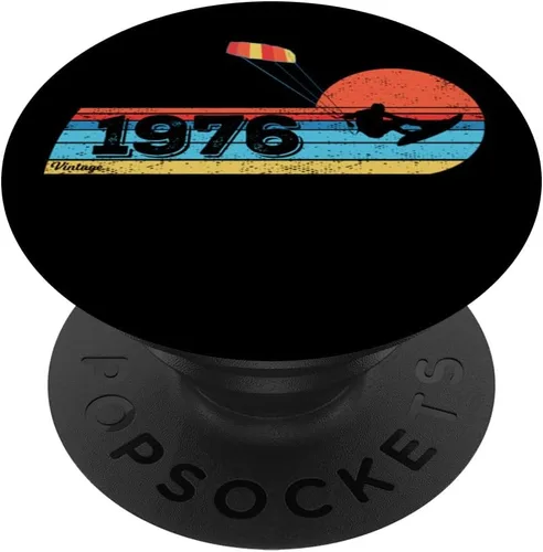 Vista 6 de Kitesurfer Kitesurfing Birthday Vintage 1976 born Kitesurf PopSockets MagSafe PopGrip for iPhone