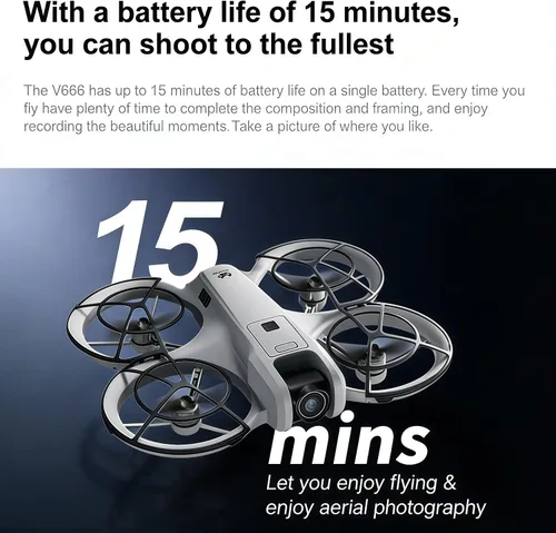Vista 3 de Drone RC con control remoto de pantalla con pantalla de control remoto, protector de hélice, cámara doble, ajuste de velocidad, retención
