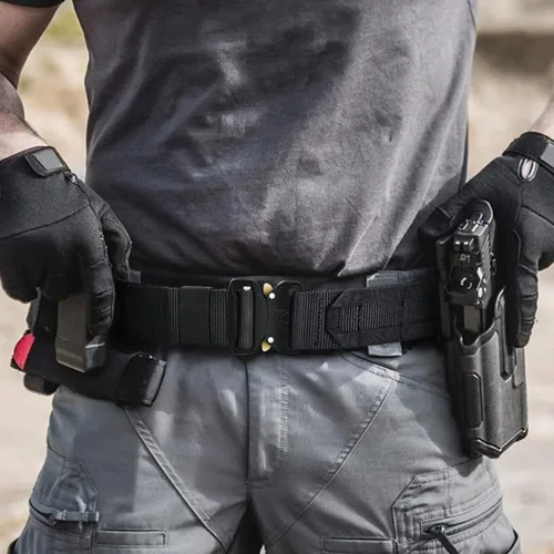 Vista 7 de Quick Release Buckle EC MOLLE Utility Belt 2in1 Tactical Heavy Duty Gun Belt Law Enforcement for Men Women
