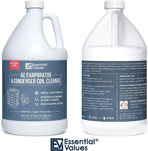 Vista 7 de Essential Values Limpiador de bobina para unidad de CA (galón) Limpiador de bobina de CA que es una fórmula sin espuma para bobinas de condensador