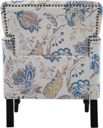 Vista 8 de Christopher Knight Home Eve Modern - Silla tapizada de madera, silla decorativa para sala de estar, silla de lectura cómoda para dormitorio, sillón