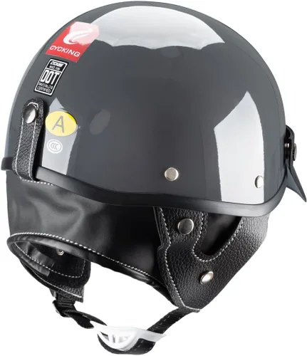 Vista 10 de Medio casco de motocicleta retro abierto medio casco casco de motocross para ciclismo, motocross, crucero, bicicleta, scopper, para hombres