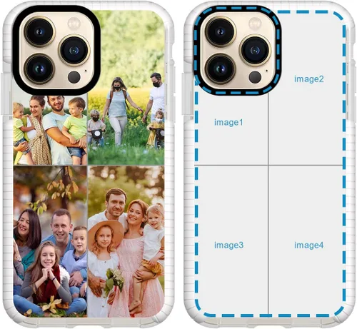 Vista 23 de Funda personalizada para iPhone 15 Pro, collage de fotos personalizada de múltiples imágenes, resistente a los impactos, suave funda protectora