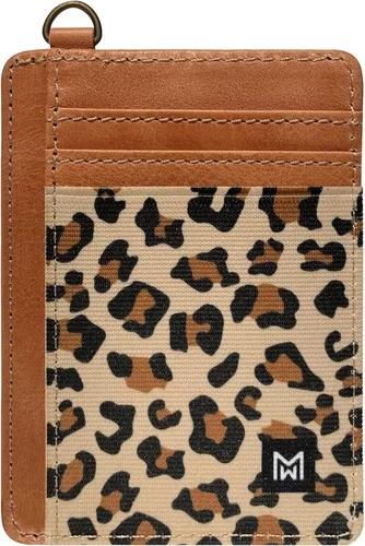 Vista 9 de Cartera Porta Tarjetas para Mujeres, Cartera delgada minimalista con bloqueo RFID, carteras de cuero, cartera elástica de bolsillo frontal