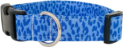 Vista 3 de Blue Leopard Dog Collar (X-Small)