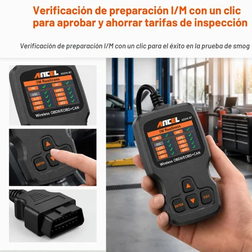 Vista 4 de ANCEL AD310BT Escáner OBD2 Bluetooth (Actualizado) - Lector de códigos del motor, escáner automotriz con aplicación premium para iOS y Android