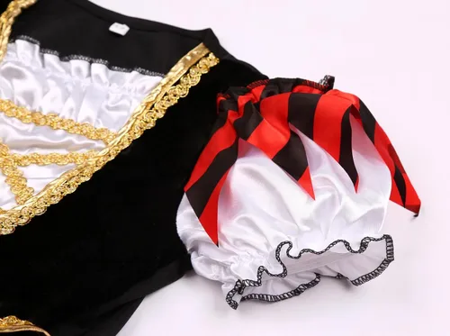 Vista 7 de RAAIBB Disfraz de pirata, disfraz de Halloween para niñas, disfraz de princesa bucanera con accesorios de lujo, regalos de cumpleaños