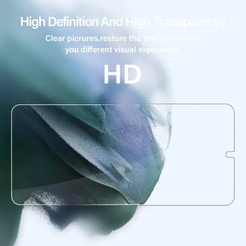 Vista 6 de Protector de pantalla de vidrio templado para Galaxy S21 + protector de lente de cámara [2 + 2 unidades] [compatible con fundas] [antiarañazos]