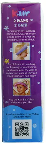 Vista 3 de Kair Visor acolchado para bañera, visor de ducha, visor de champú, escudo de champú, gorra de ducha para bebés, Azul