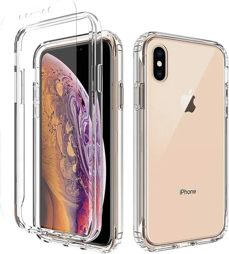 Vista 23 de Funda protectora sólida de cristal resistente de 360° con protector de pantalla compatible con iPhone 7 Plus/8 Plus (5.5 pulgadas), transparente