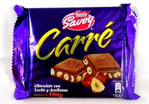 Vista 2 de Carré Autentico Chocolate Savoy Venezolano 1 Caja, 10 Bares (Hazelnuts)